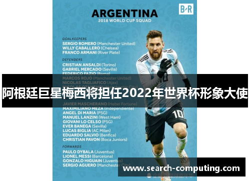 阿根廷巨星梅西将担任2022年世界杯形象大使
